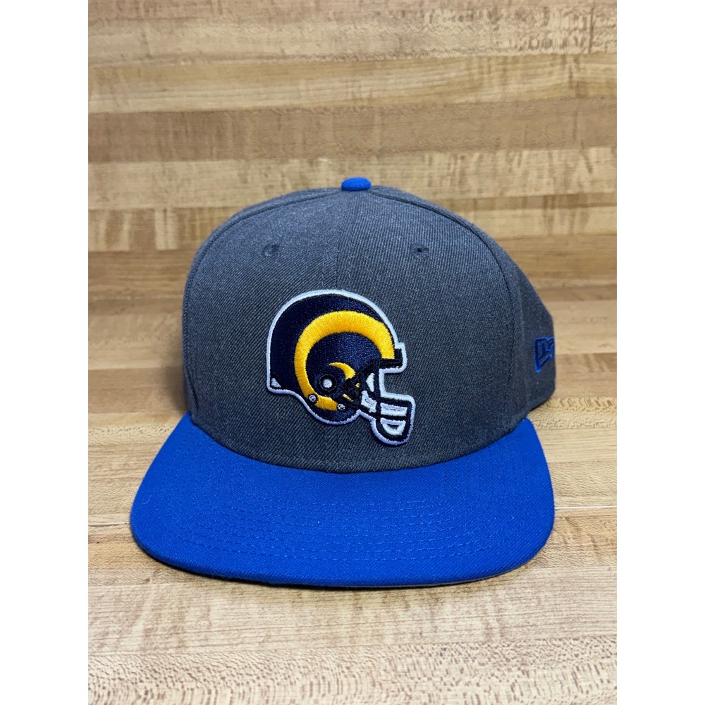 New Era 9FIFTY Los Angeles Rams Snapback Hat Grey Blue NFL Football OSFM Cap